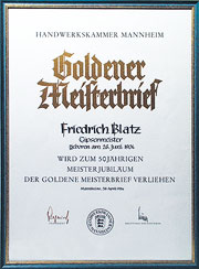 Goldener Meisterbrief